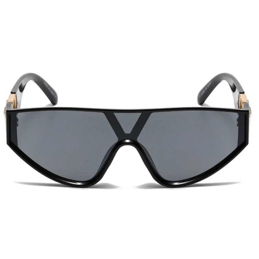 Shield‎ Sunglasses Visor Mask Gold Fashion Fashion Hip Hop Street Wear Cholo